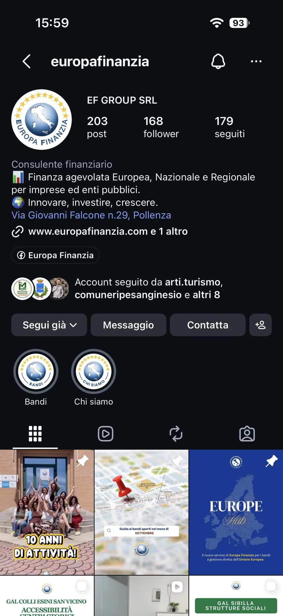 Schermata del progetto