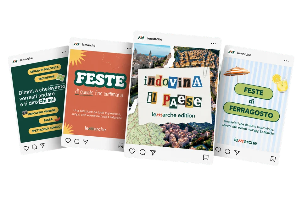 Alcuni post social di LeMarche: feste del fine settimana, Ferragosto e il gioco Indovina il paese
