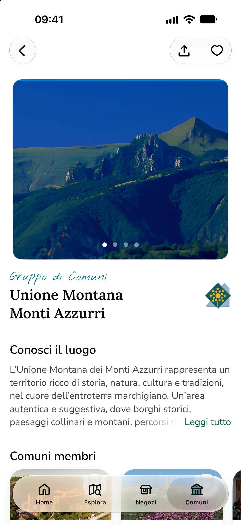 La pagina di un’Unione Montana