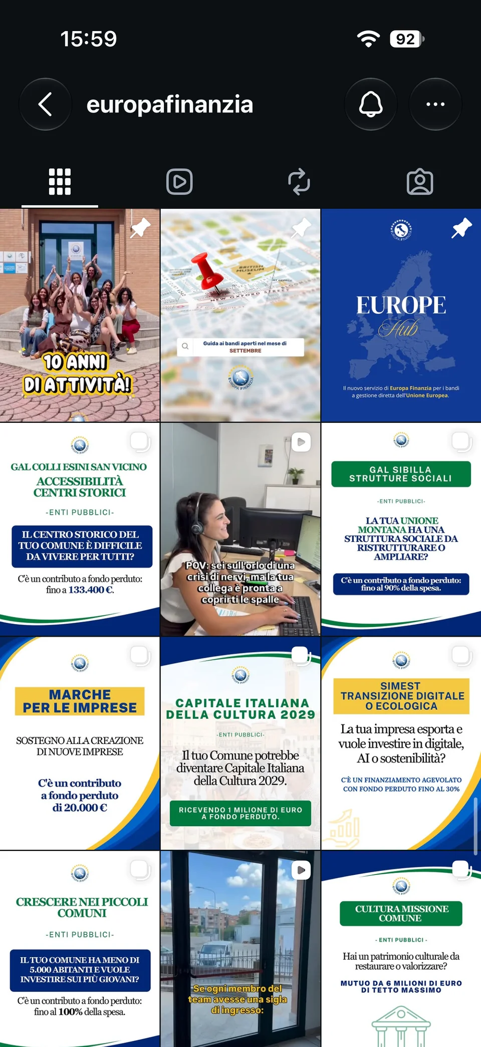 Schermata del progetto