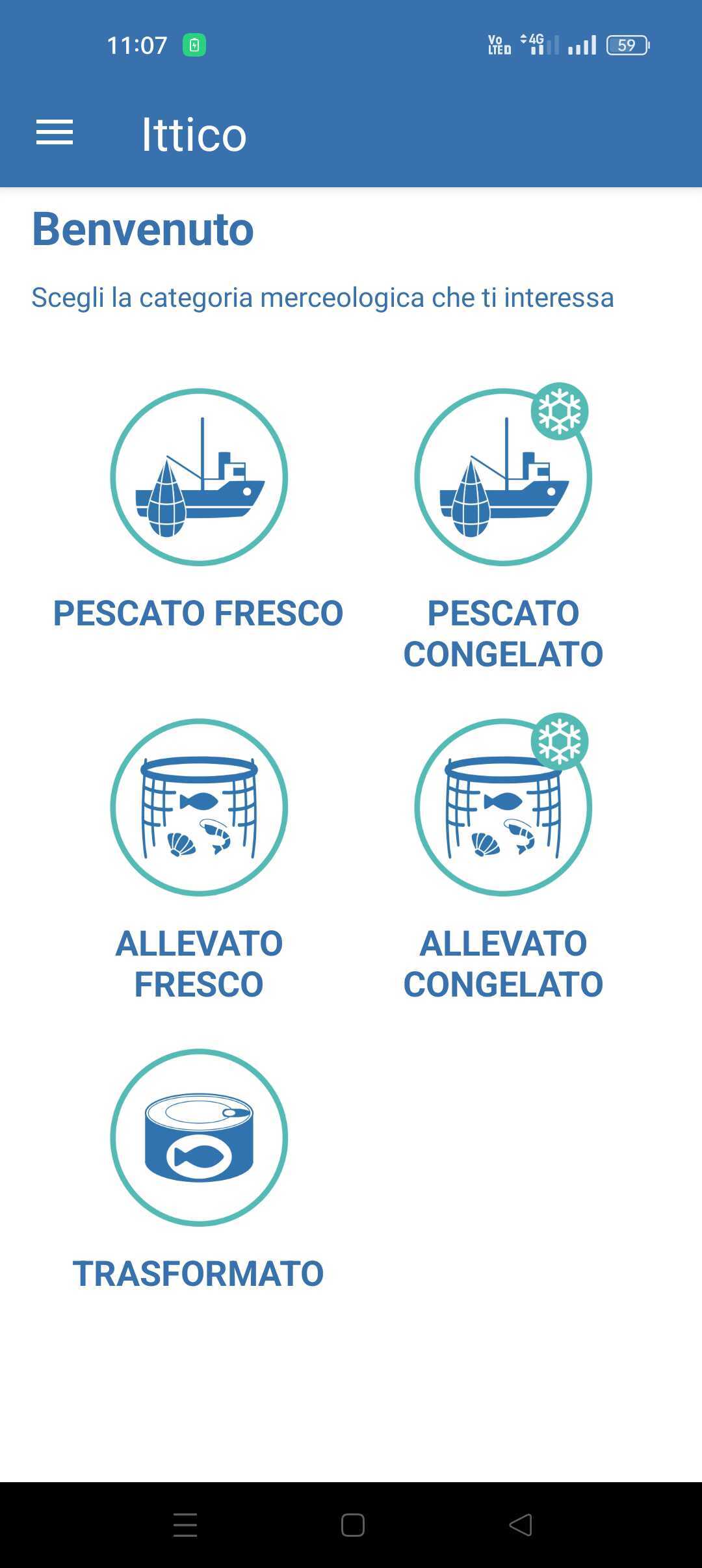 Schermata del progetto