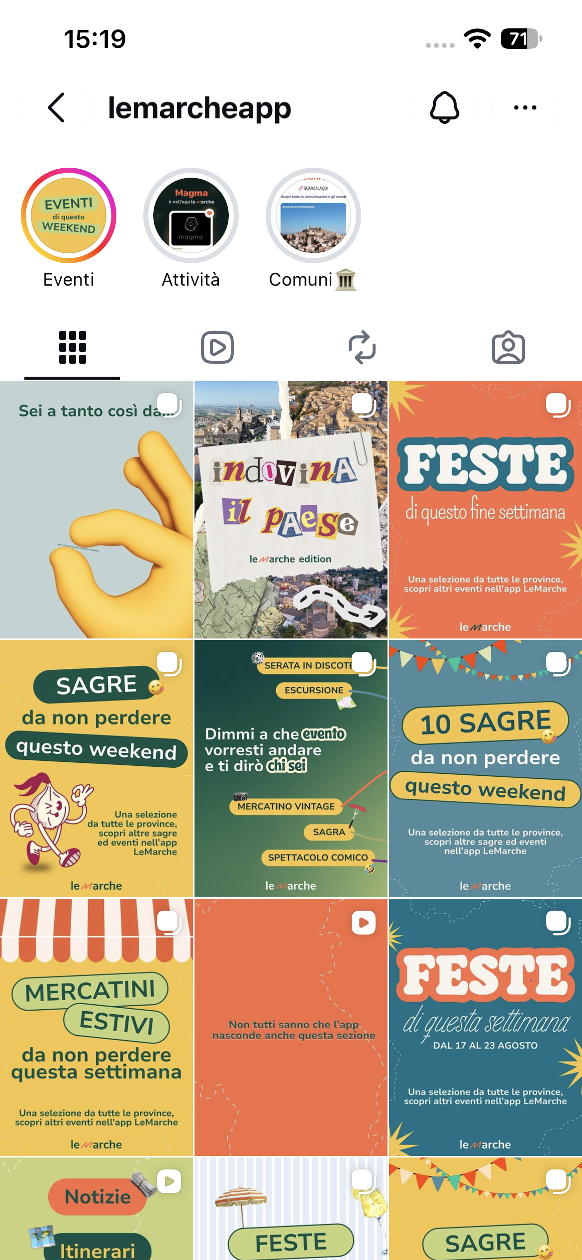 Schermata del progetto