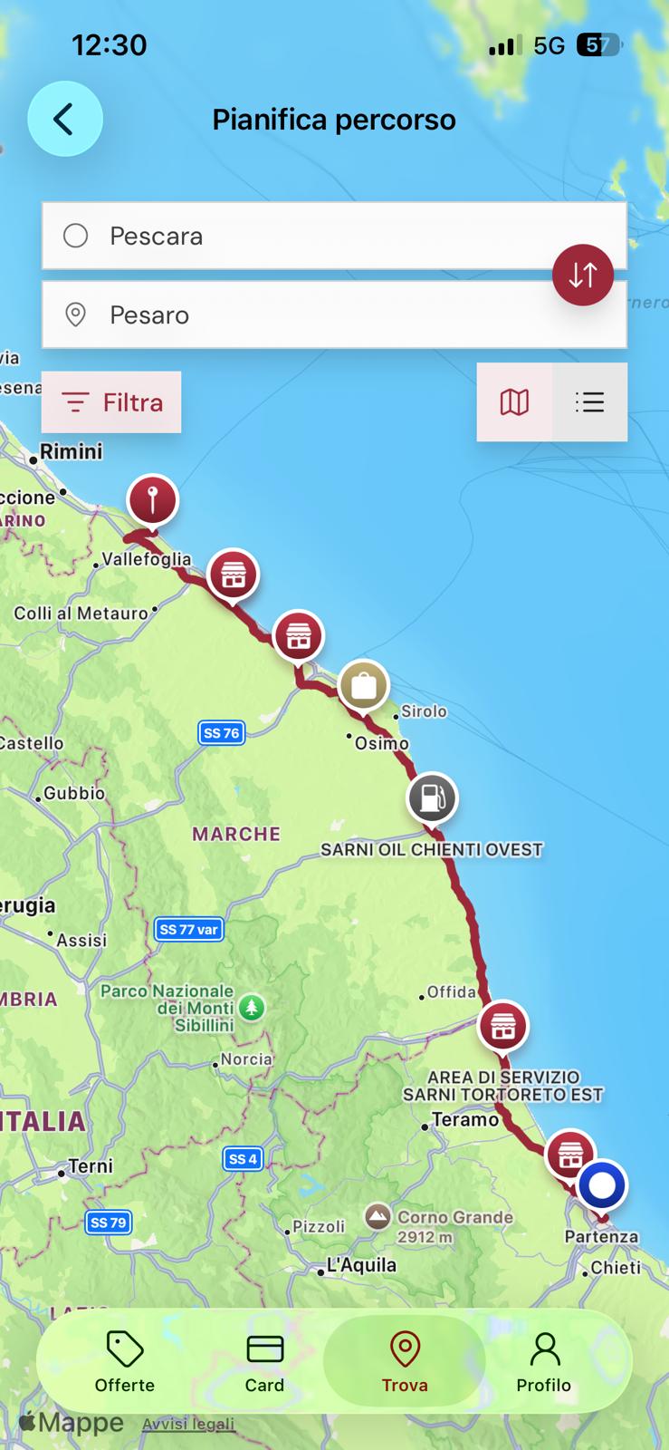 Schermata del progetto