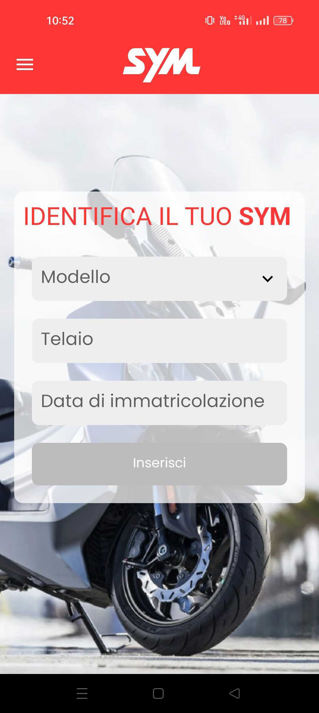 Schermata del progetto