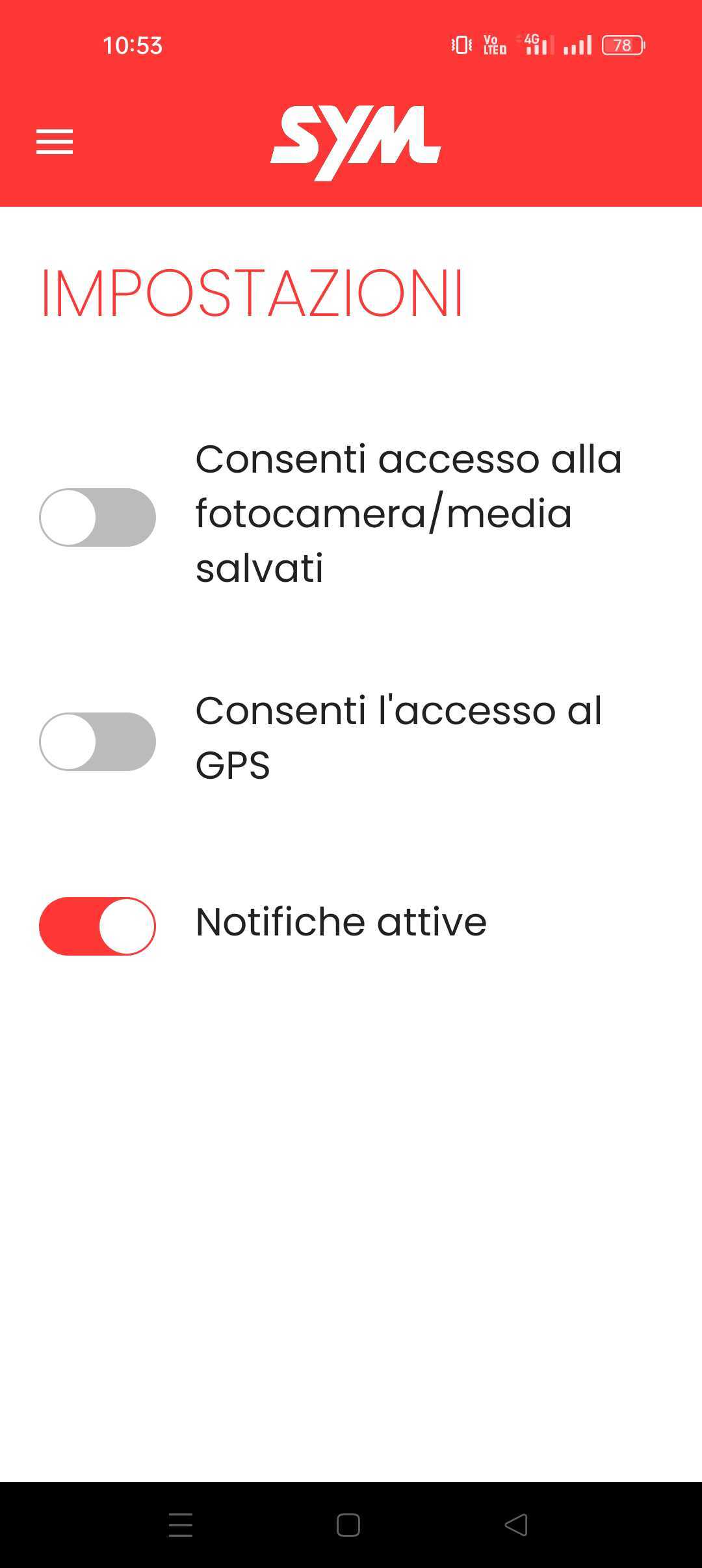 Schermata del progetto