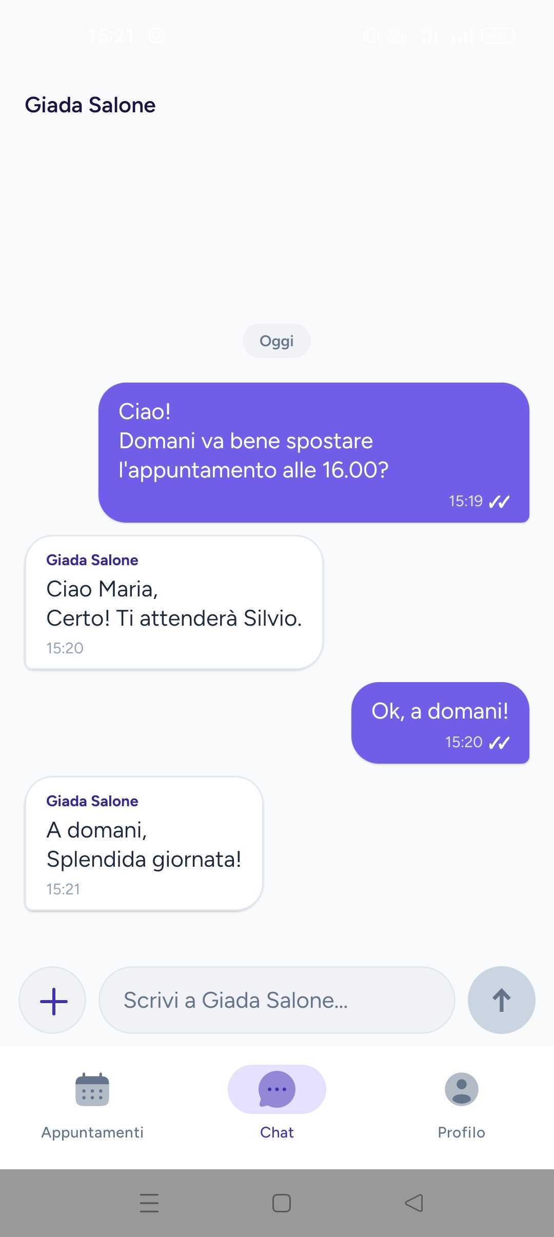 Schermata del progetto