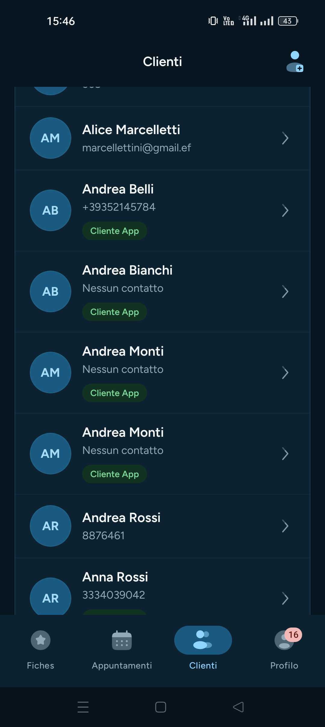 Schermata del progetto