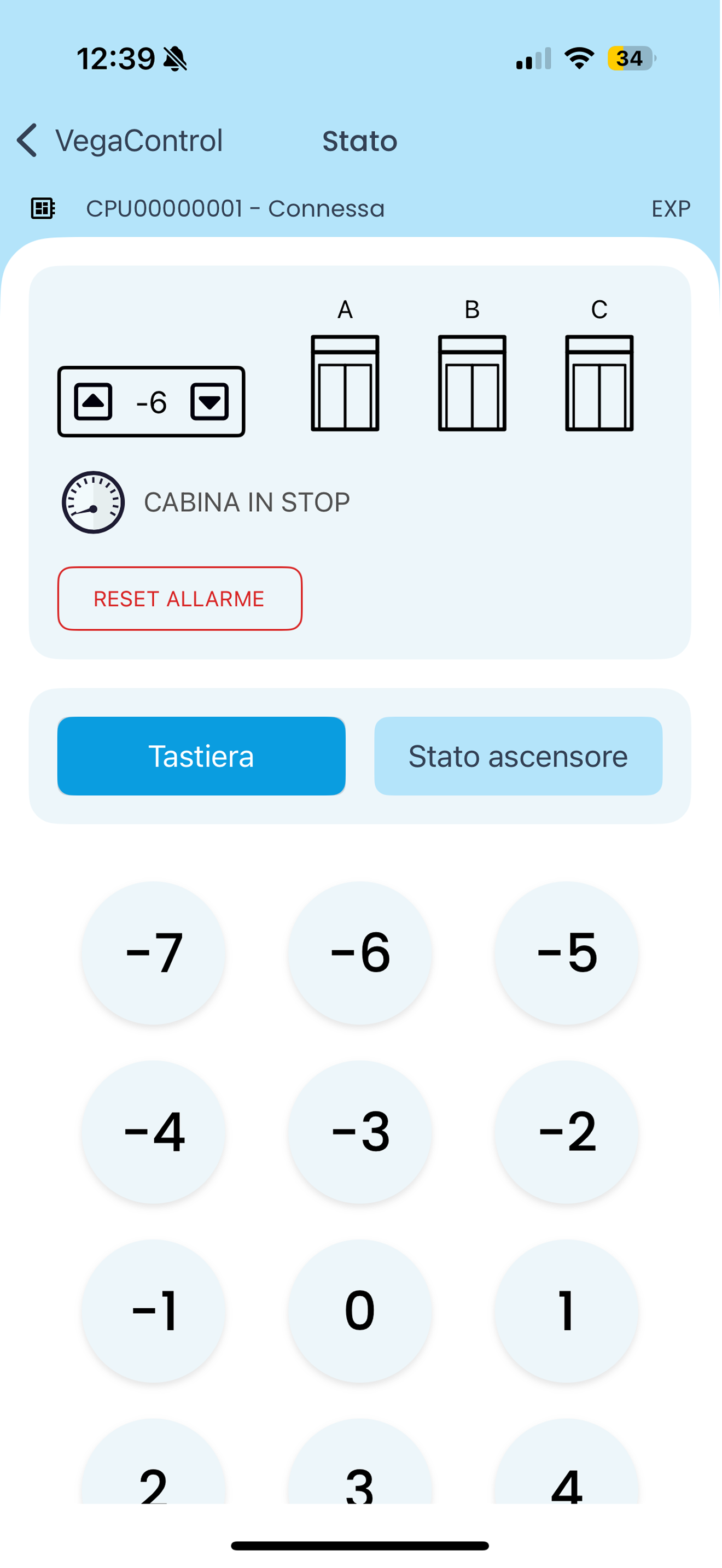 Schermata del progetto