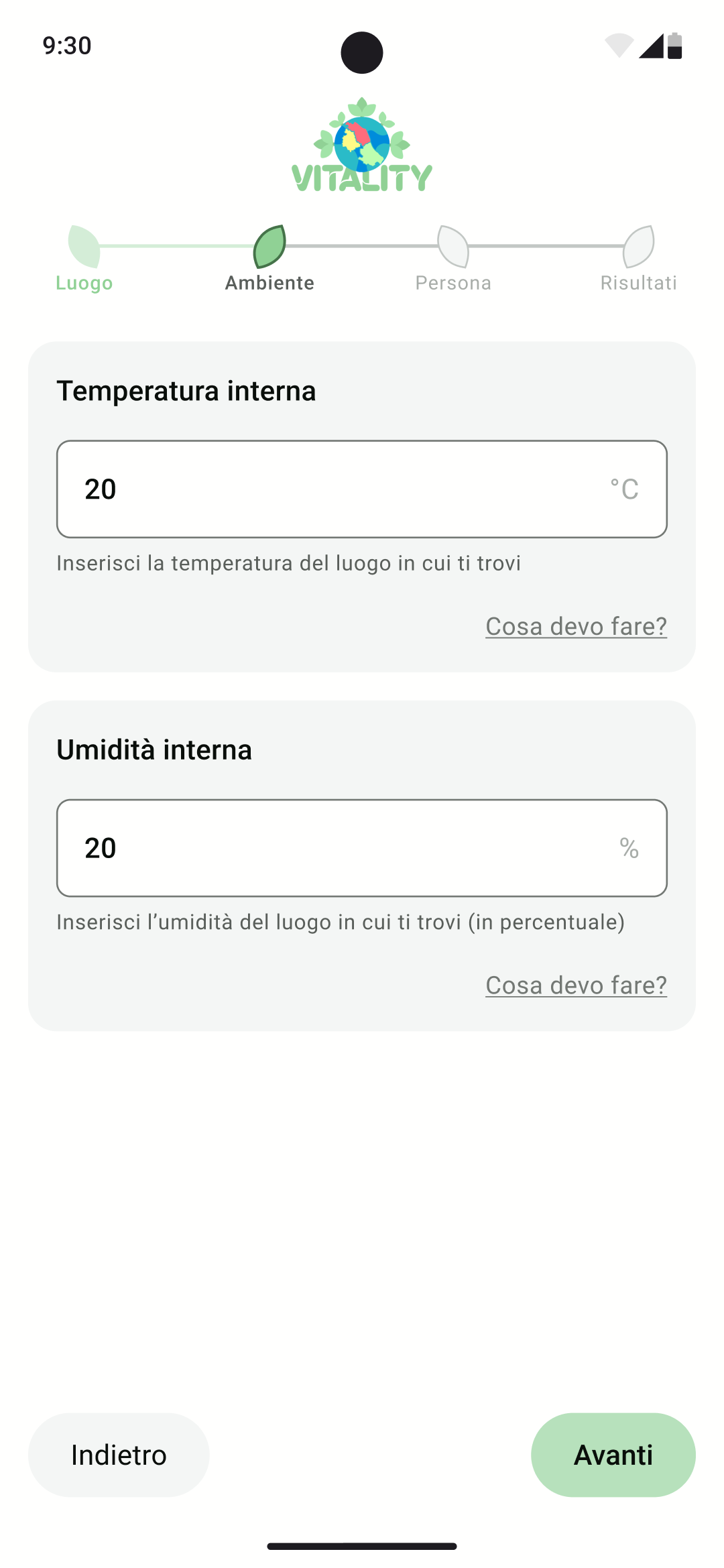 Schermata del progetto